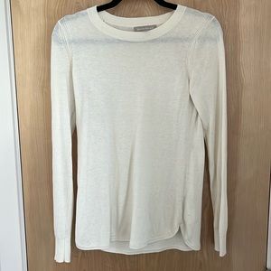 Banana Republic Crew Sweater Silk and Cotton Ivory Sweater Small